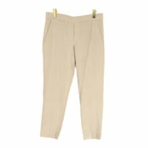 Vince Pull-On Ankle Length Elastic Waist Back Pockets Beige Tan Cotton Pants